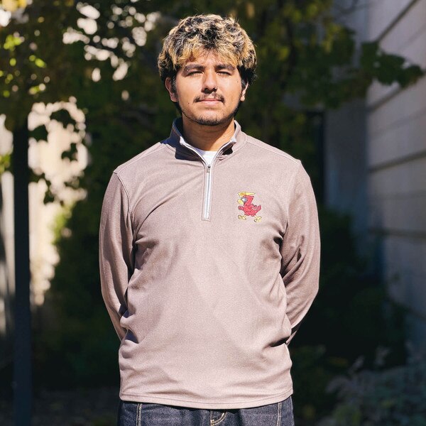 Antigua I-State Brown FA26 Quarter Zip